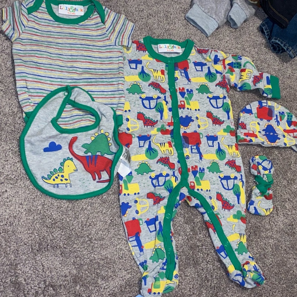 3-6m Dino/truck 5 piece set